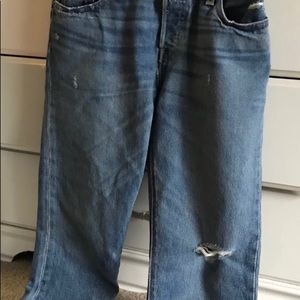 Levi Strauss button fly distressed jeans new
